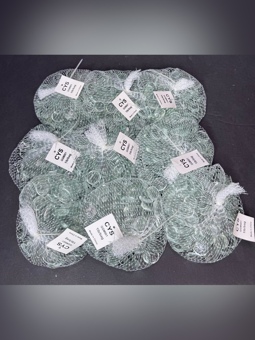 CYS Excel GGM001 Clear Glass Gemstones 10 Lbs Lot Vase Filler Craft Decor